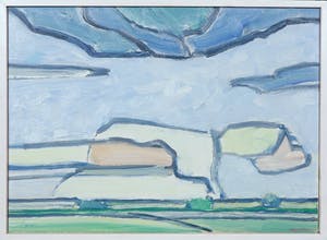 Paul Overhaus - Olieverf op doek, Zwaar weer - Ingelijst kopen? Bied vanaf 80!