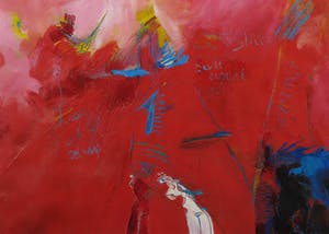 Franscz Witte - Acryl op papier, Geluk - Ingelijst kopen? Bied vanaf 20!