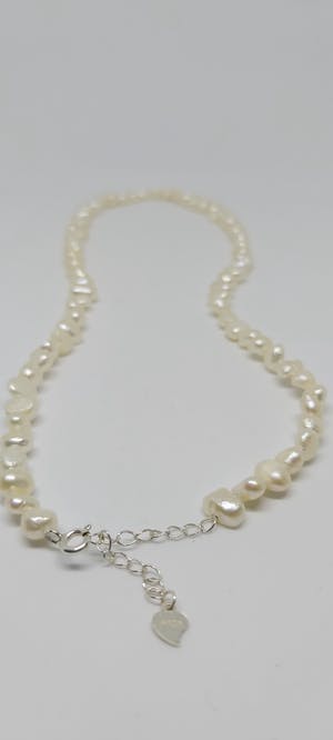 Barok Zoetwaterparel Collier zilver slotje 925 44cm kopen? Bied vanaf 50!