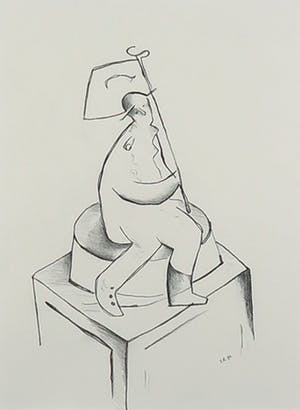 Steef Roothaan - Potlood, Zonder titel - Ingelijst kopen? Bied vanaf 1!