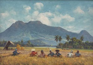 Niet of onleesbaar gesigneerd - C2993-2, Indonesisch landschap kopen? Bied vanaf 10!