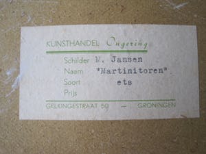 Marius Johannes Janssen - Martinitoren kopen? Bied vanaf 20!