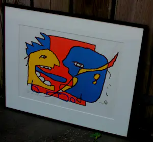 Herman Brood - Ingelijste zeefdruk: ‘Wat zeg jij?’ (oplage slechts 25 stuks!) kopen? Bied vanaf 299!