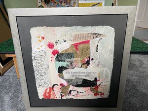 Miriam Slaats - Zeefdruk - Alle kennis komt voort uit onze zintuigen - Ingelijst kopen? Bied vanaf 65!