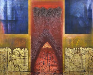 Bert Grotjohann - Gemengde techniek op doek, Zonder titel - Ingelijst (Groot) kopen? Bied vanaf 100!