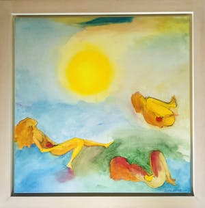 Susan Schildkamp - Zon (groot doek gemengde techniek) kopen? Bied vanaf 151!