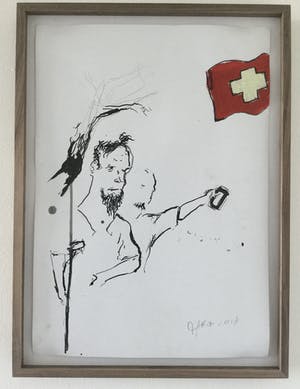 Aaron van Erp - Zonder titel /mixed media on paper/museaal ingelijst kopen? Bied vanaf 695!