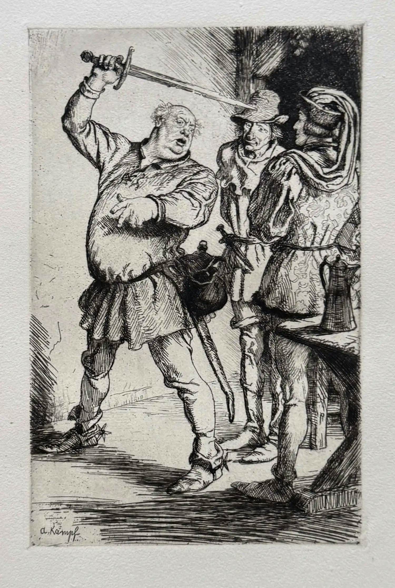 Arthur Kampf - Falstaff, Original-Radierung zu Shakepeare Henry IV 1925 kaufen? Bieten Sie von 50!