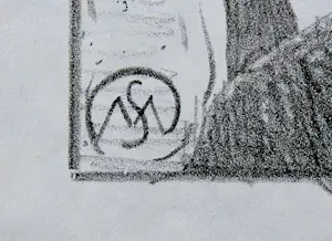 Samuel Jessurun de Mesquita - Fantasie: mannenkop naar links met ingedeukt profiel kopen? Bied vanaf 250!