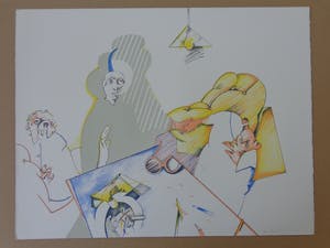 Pierre van Soest - FIGURATIE / KLEURLITHO / 51x65cm / SIG / 1977 kopen? Bied vanaf 21!