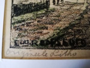 Eugene Rensburg - Dorpsgezicht Bergen nh met Ruïnekerk op achtergrond.... kopen? Bied vanaf 50!