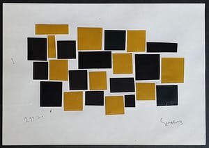 Siep van den Berg - collage en inkt op papier kopen? Bied vanaf 125!