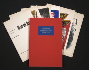Karel Appel - Cinq lithographies en couleurs met tekst van Hugo Claus, zeer kleine oplage! kopen? Bied vanaf 7500!