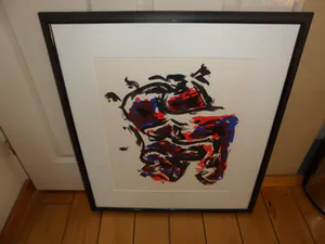 Theo Wolvecamp - Zeefdruk, Abstracte compositie kopen? Bied vanaf 150!