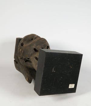 Fang - Hout en koper/messing, Portretkop kopen? Bied vanaf 1!