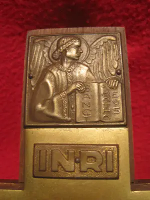 Heiligenbeeld - Kruisbeeld met de 4 evangelisten kopen? Bied vanaf 30!