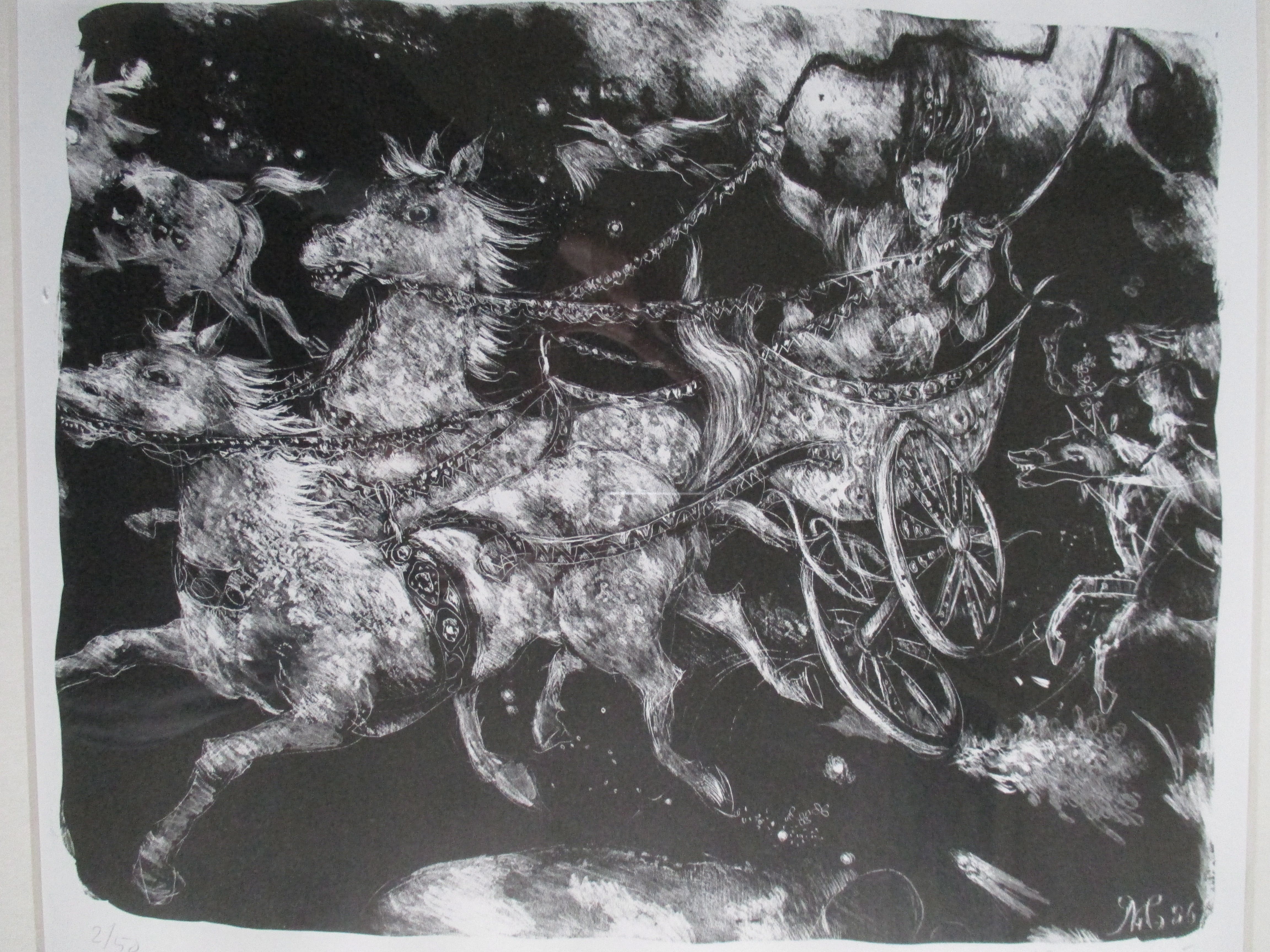 Jan Mensinga - Ingelijste litho "Phaëton in de zonnewagen" kopen? Bied vanaf 45!