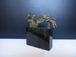 Eric Claus - de Krantlezers in brons kopen? Bied vanaf 150!