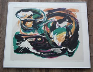 Karel Appel - litho: figuur - 1959 (nieuwe lijst!) kopen? Bied vanaf 1250!