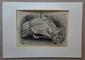 Douwe Jan van der Zweep - Paardenhoofd. Drukgesigneerd met monogram. kopen? Bied vanaf 79!