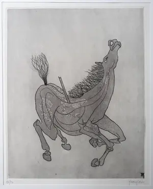 Jacques Houplain - Cheval blessé, aquatint ets kopen? Bied vanaf 1!