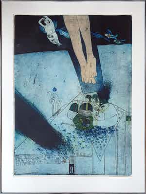 Michel van Overbeeke - 'Deze mijn geliefde' - Ingelijst (Groot) verkocht voor € 125!