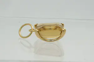 31- Klassiek 18 Krt gouden hanger met grote (ca 8.50ct) Citrien edelsteen kopen? Bied vanaf 155!