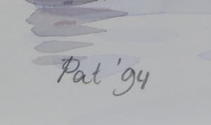 Pat Houkes - Aquarel op papier, Magere brug Amsterdam - Ingelijst kopen? Bied vanaf 35!