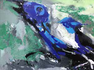 Nico Molenkamp - Blauwe vogel verkocht voor € 140!