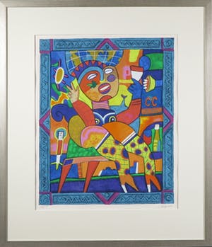 Clemens Briels - Zeefdruk, Candy Caramello the world's biggest showgirl - Ingelijst kopen? Bied vanaf 100!