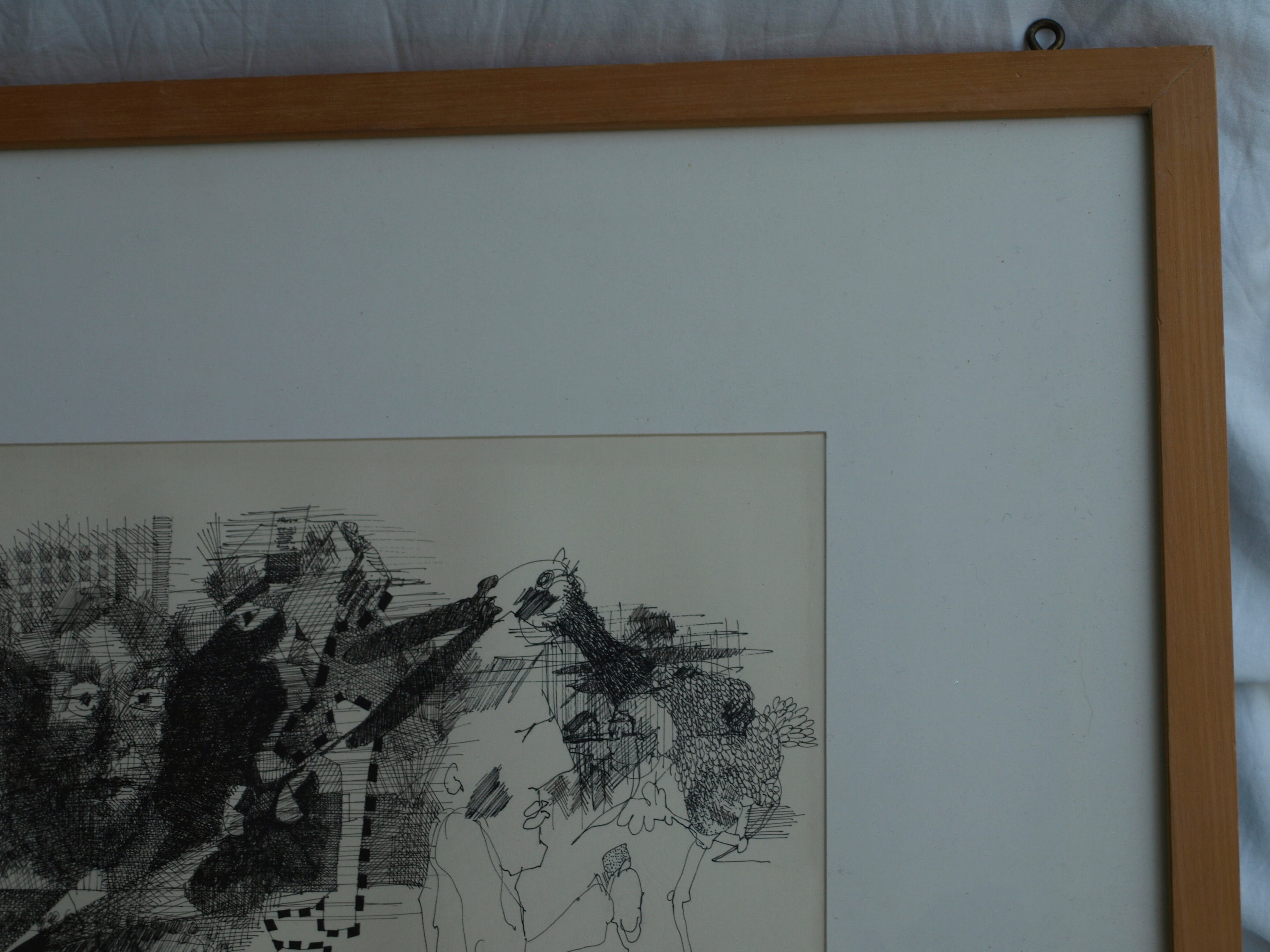 Cor Wytman - Pentekening , Grens – gesigneerd & ingelijst – 1978  kopen? Bied vanaf 1!