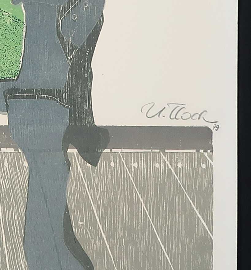 Niet of onleesbaar gesigneerd - Houtsnede, Stoel kopen? Bied vanaf 1!