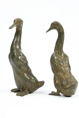 Pierre Chenet - Stel bronzen beelden van loopeenden kopen? Bied vanaf 215!