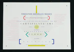 Ootje Oxenaar - Zeefdruk, Certificat d'ami (Amis Nouvelles Images) kopen? Bied vanaf 1!