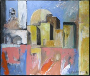 Philip Vencken - Olieverf op doek, Gezicht op Riyadh (Groot) kopen? Bied vanaf 1!