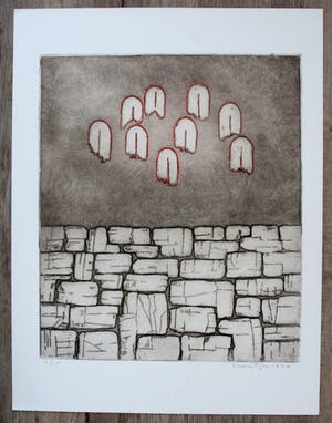 Jan Montyn - ets: Tempeltekens (Java, Indonesië) - 1977 kopen? Bied vanaf 99!