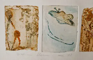 Marion Bloem - handgekleurde Ets & Aquatint - "Papier zes bij acht" - unica (1/1) exemplaar kopen? Bied vanaf 34!