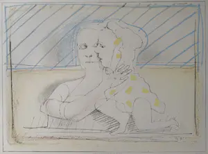 AcheterCo Westerik - handgesigneerde kleurenzeefdruk | 'Paar in landschap' | 1991? Enchérissez de 225!