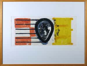 Piet Warffemius - Zeefdruk, Come and go - Ingelijst verkocht voor € 50!