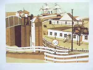 Frans de Haas - haven met zeegezicht. kopen? Bied vanaf 75!