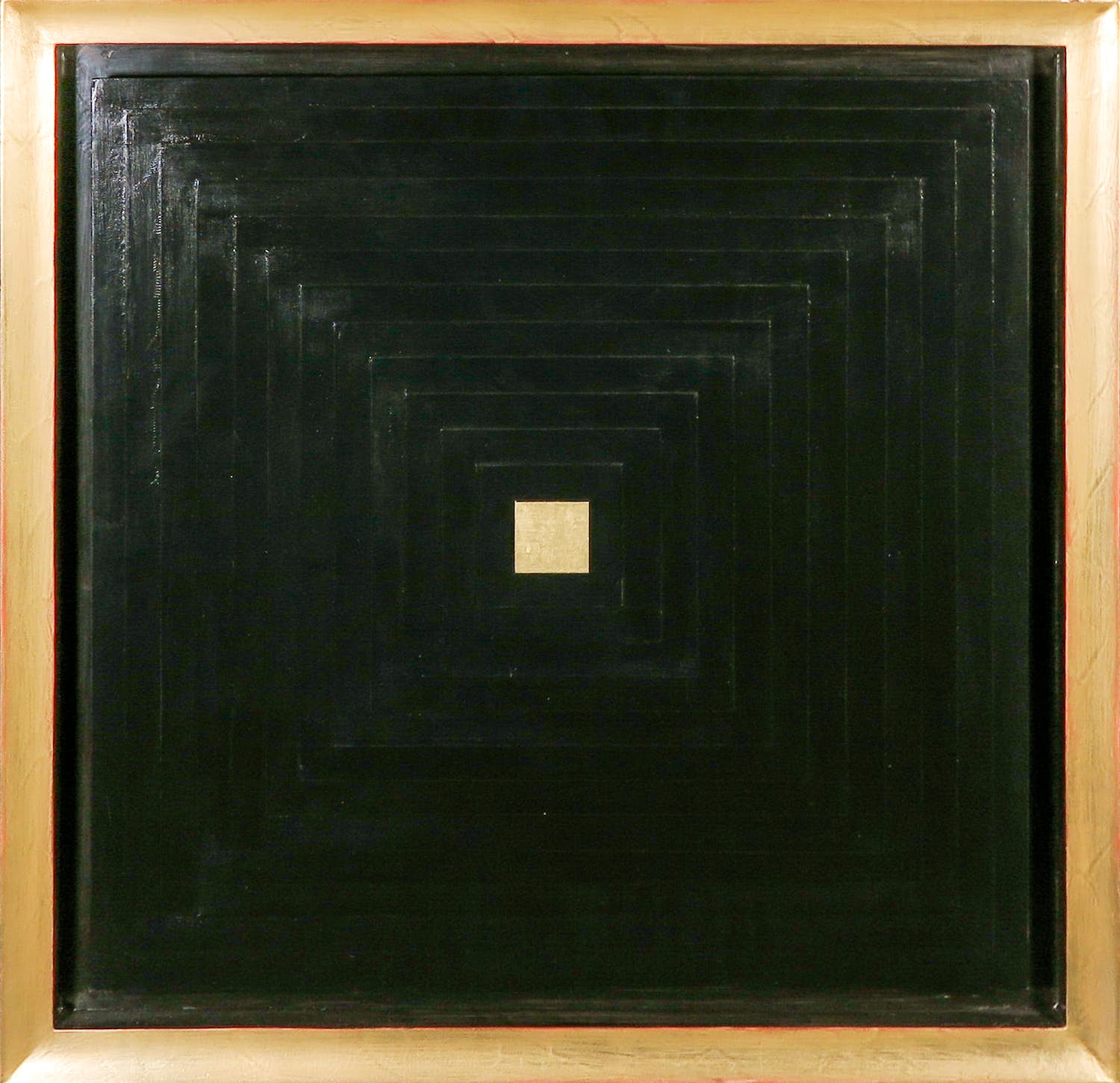 Pim Lenos - Gemengde techniek op paneel, Zonder titel - Ingelijst verkocht voor € 150!