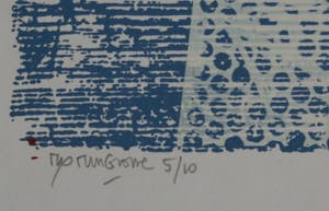 Niet of onleesbaar gesigneerd - abstracte voorstelling - gesigneerd - nummer 5/10 kopen? Bied vanaf 1!