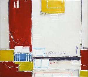 Ron van der Werf - Handbewerkte zeefdruk gelijmd op kunststof op doek, Zonder titel - Ingelijst kopen? Bied vanaf 1!