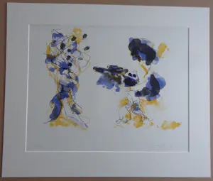 Ger Lataster - DE VADER TOONT ZIJN KIND ZO / KLEURLITHO / 63x75cm / SIG / 1990 PASSE-PARTOUT kopen? Bied vanaf 45!