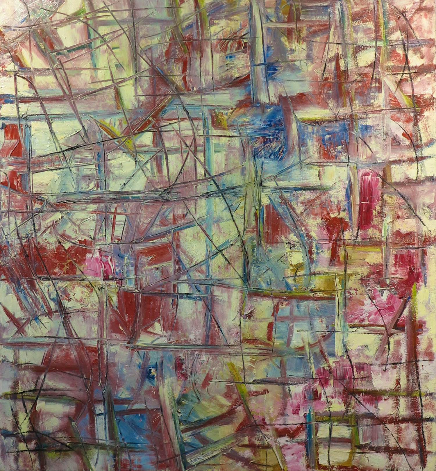 Angelos Tassopoulos - Olieverf op doek, Abstracte compositie - Zeer groot kopen? Bied vanaf 500!