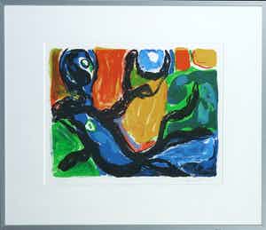 Gerard Schaperkotter - Zeefdruk, Zonder titel - Ingelijst verkocht voor € 1!