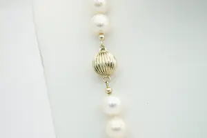 120 - Fraai vintage (cultive) parel halssieraad met 14Kt gouden pastonslot kopen? Bied vanaf 220!