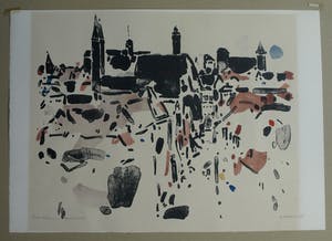 Oskar Koller - Lithographie und Aquarell, Ohne Titel – 1969 - Auflage: 50 kopen? Bied vanaf 1!