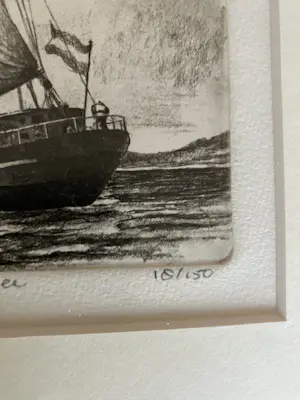 Bart Reindersma - Traditioneel schip op de 'De Zuiderzee'. kopen? Bied vanaf 35!