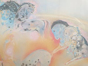 Frits Klein - Litho - Circuspaarden - Ingelijst - 136/150 kopen? Bied vanaf 85!